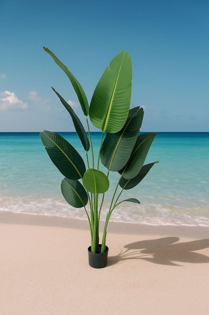 Artificial banana tree with plastic planter-HMLX26