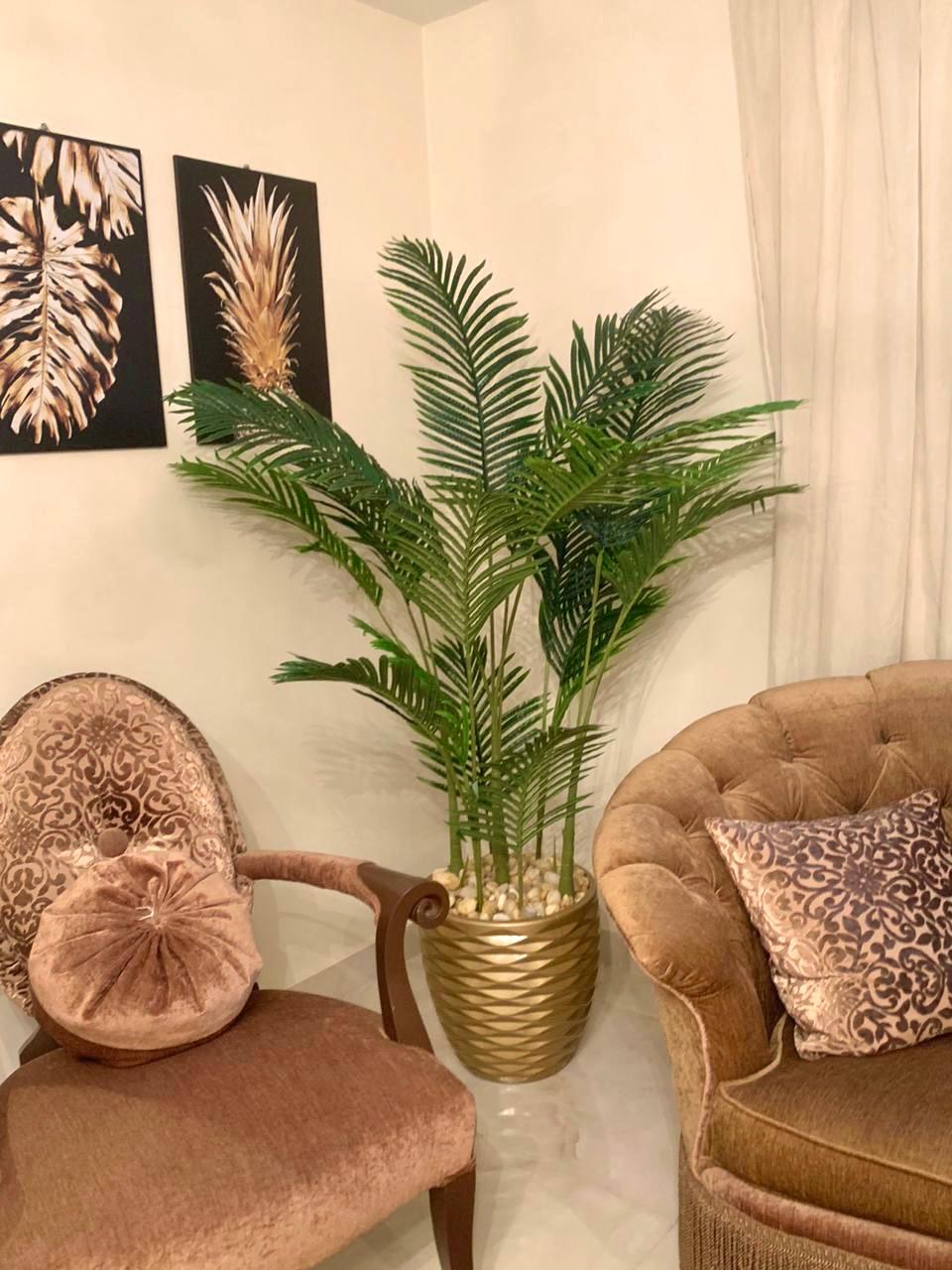 Fiberglass planter - artificial areca - 165 x 70 cm-HMLX34