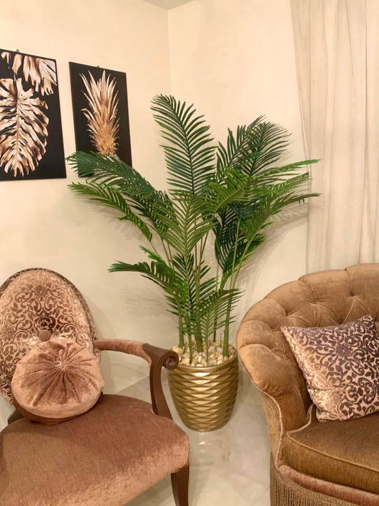 Fiberglass planter - artificial areca - 165 x 70 cm-HMLX34