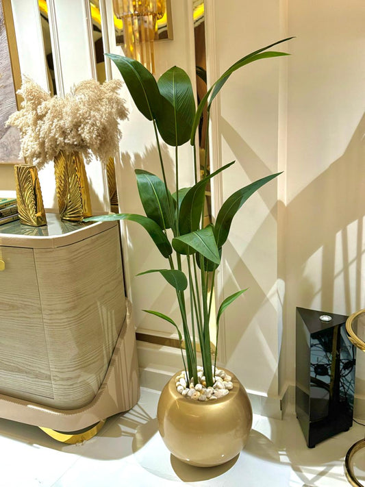 Fiberglass planting pot - artificial banana tree - 130 x 35 cm-HMLX54