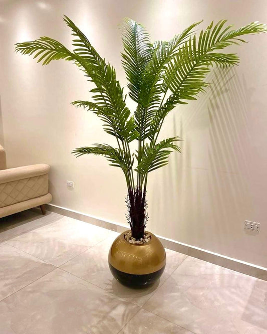 Fiberglass planter with artificial palm tree - 180 x 70 cm-HMLX71