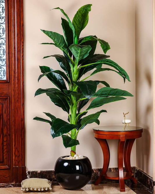 Fiberglass planter with artificial plant - 155 x 45 cm-HMLX82