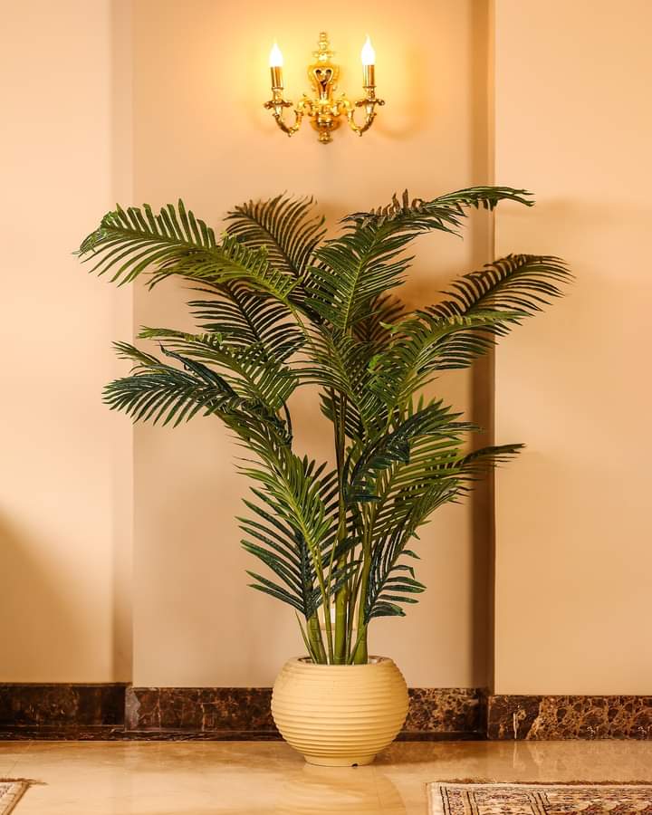 Plastic planter with artificial plant - 140 x 60 cm-HMLX83