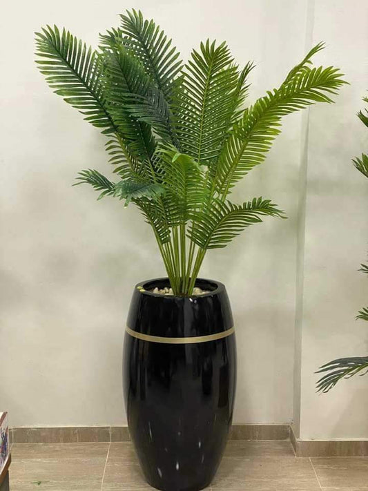 Fiberglass planting pot with artificial plant - 150 x 50 cm-HMLX84
