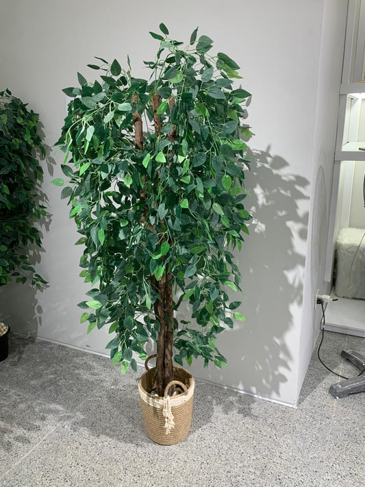 Artificial Benjamin tree with rope pot - 170 x 50 cm --HMLX85