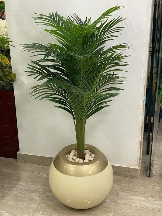 Fiberglass planting pot with artificial plant - 100 x 40 cm-HMLX87