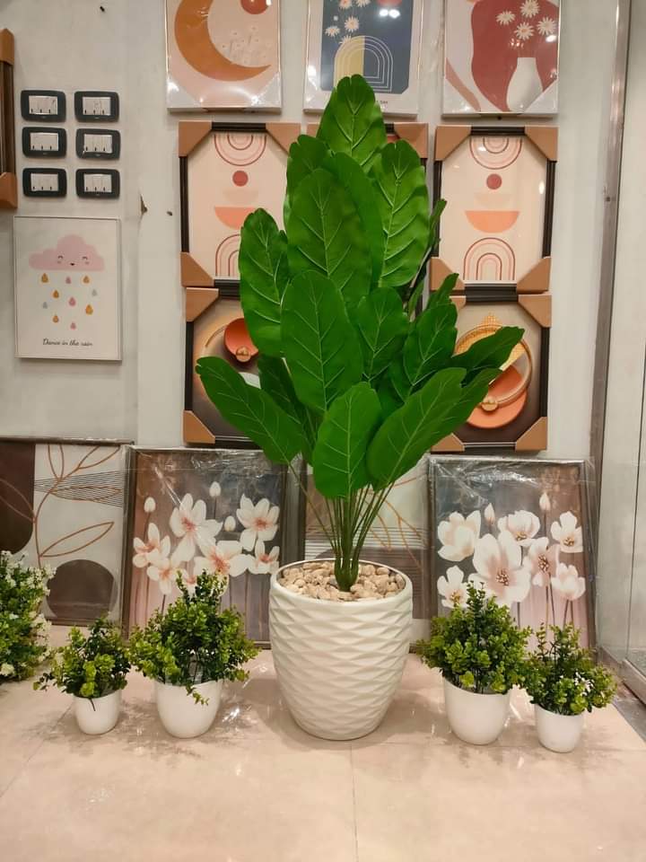 Plastic planter with artificial plant - 110 x 45 cm-HMLX90