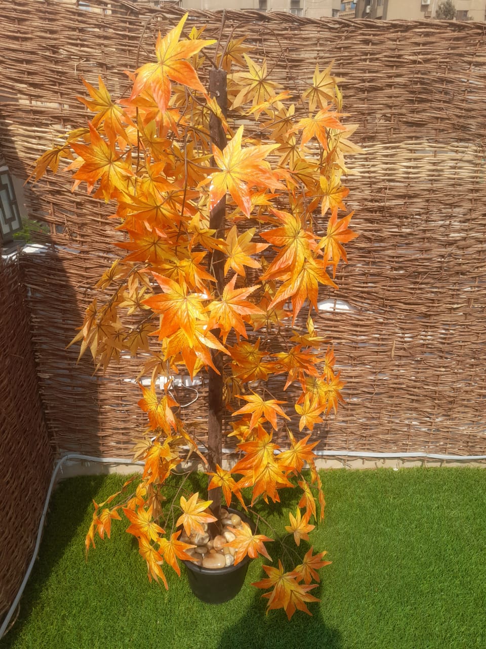 Artificial autumn tree with plastic planting pot - 150 x 35-HMLX93