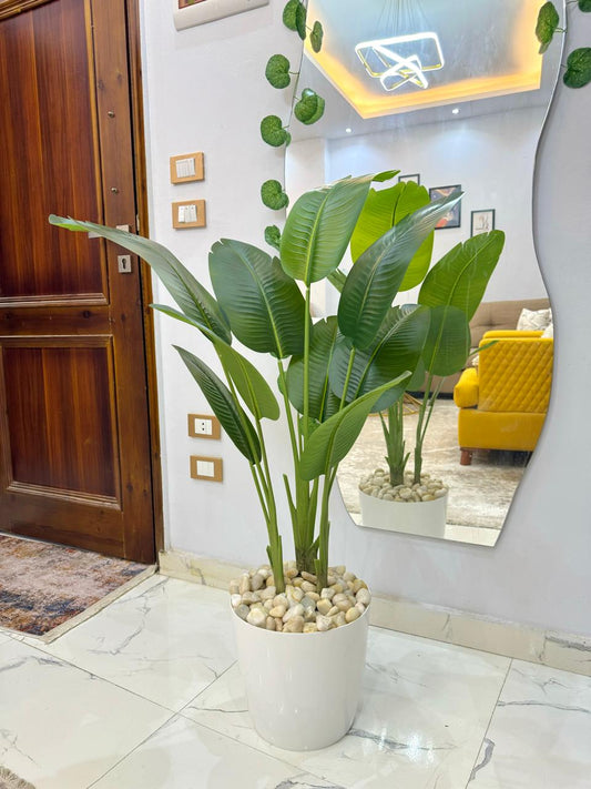 Plastic planter with artificial plant - 100 x 45 cm-HMLX94