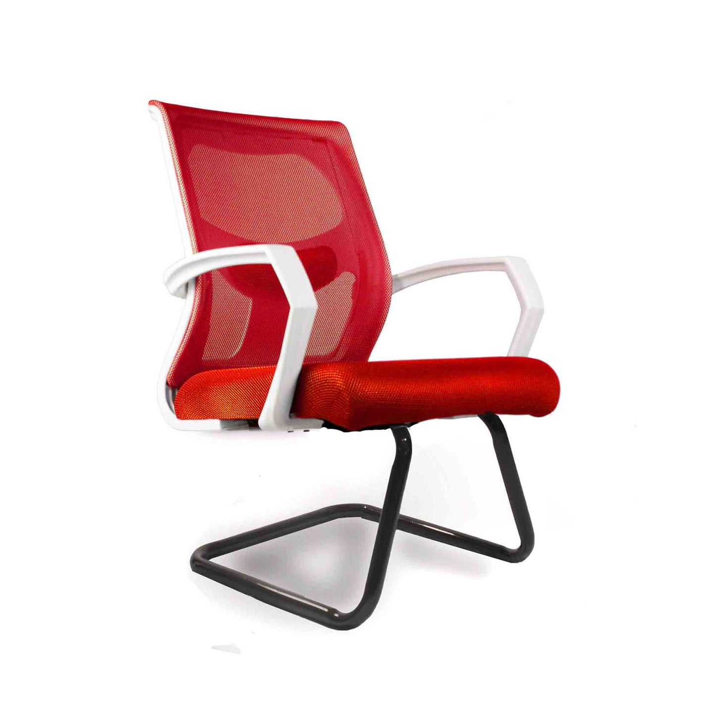 Office Waiting Chair 50*50 CM - White & red