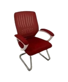 POP WAITING OFFICE CHAIR WHITE&RED