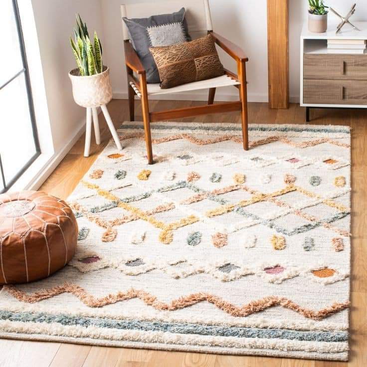 Handmade wool rug-ROF-S111