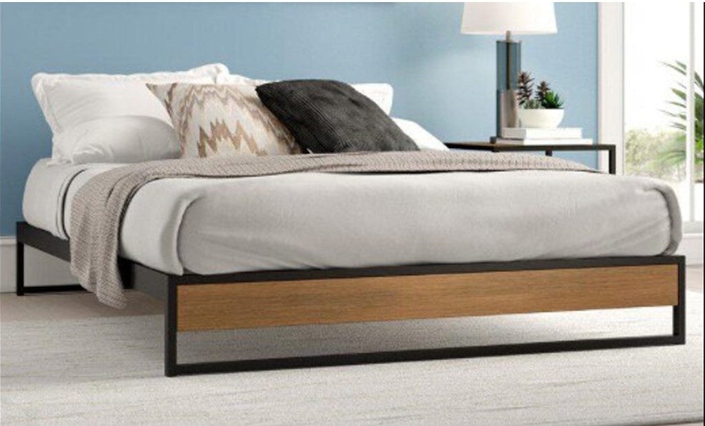 Steel single bed - brown and black

-DS130