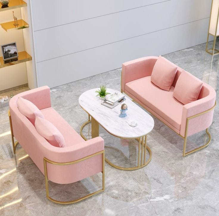 3-piece outdoor set - pink and gold -DS138