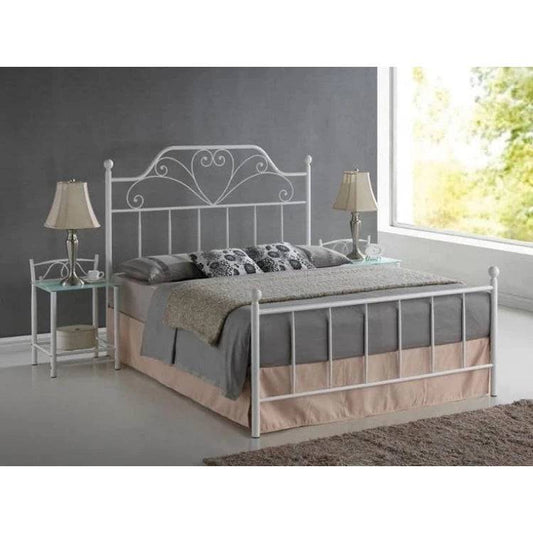 White steel bed -DS163