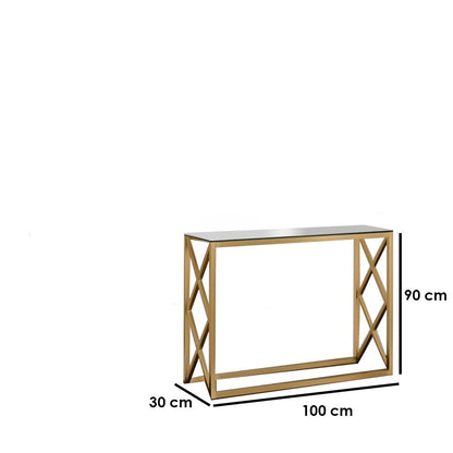 كونسول 90×30×100 سم  - ذهبي-DS25