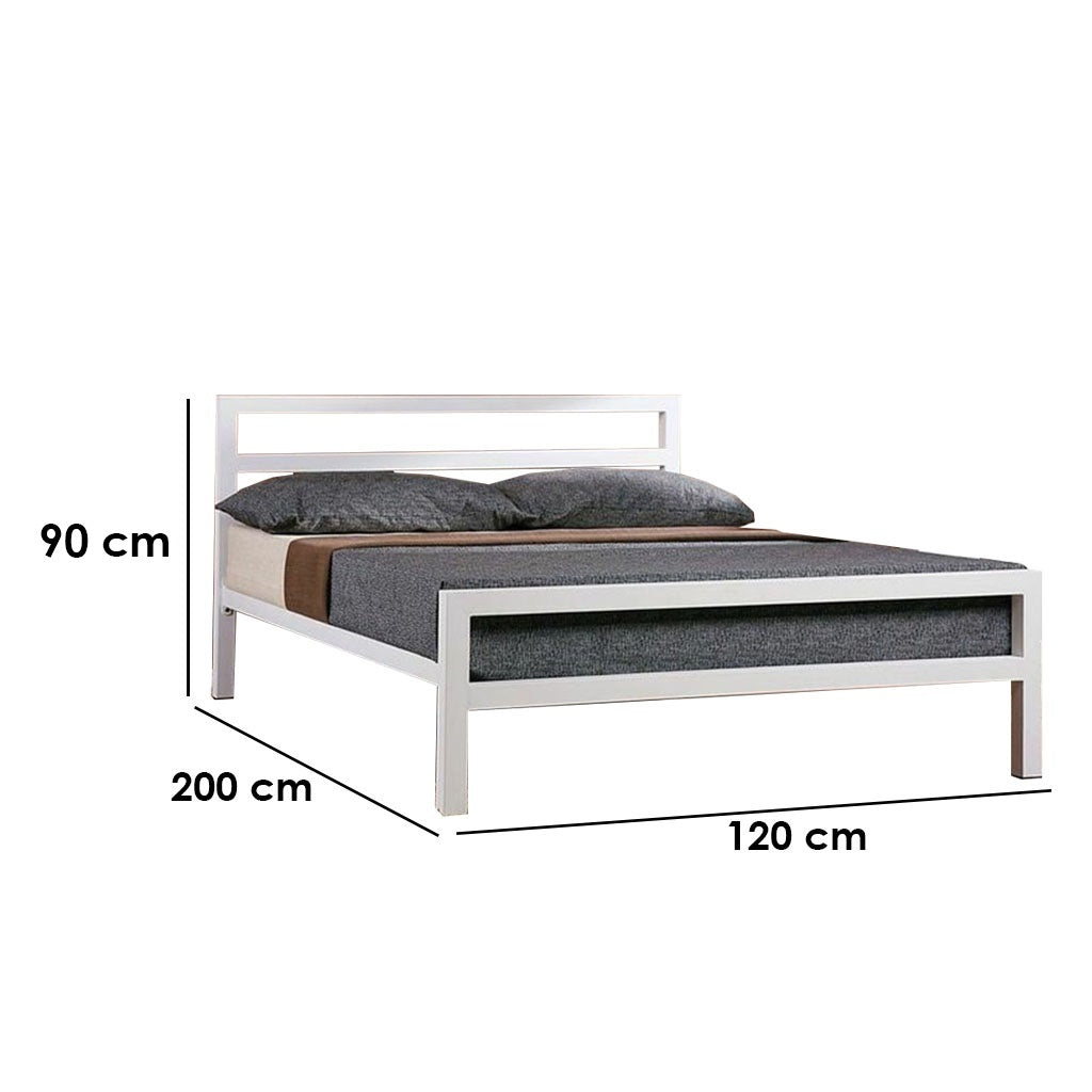 Bed 90 x 120 x 200 x 120 cm - white-DS28