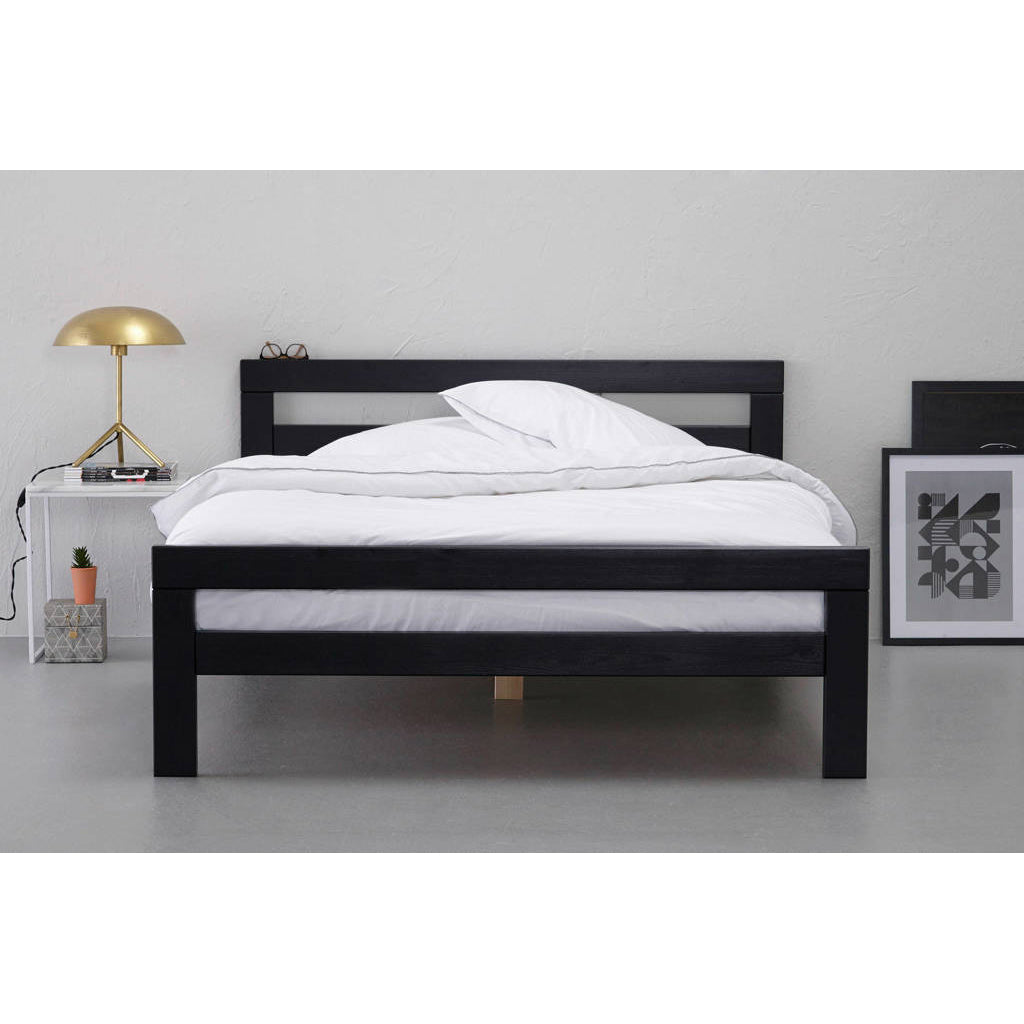 Bed 90 x 160 x 200 x 160 cm - black-DS30