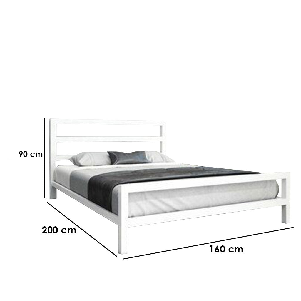 Bed 90 x 160 x 200 x 160 cm - white-DS36