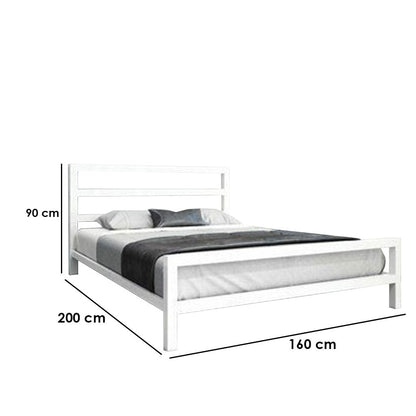 Bed 90 x 160 x 200 x 160 cm - white-DS36