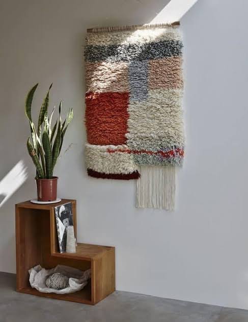 Handmade wool wall hanging-S397