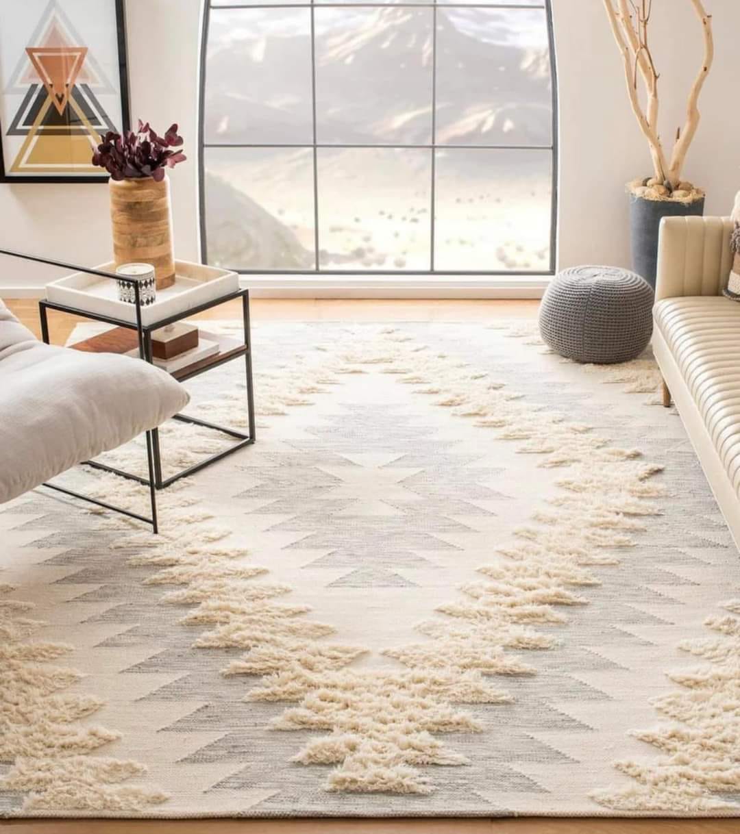 Handmade wool rug-ROF-S43