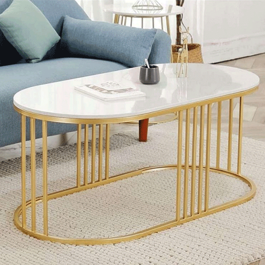 Medium table - white and gold-DS45