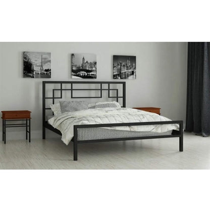 Bed 110 x 150 x 200 x 195 cm - black -DS4