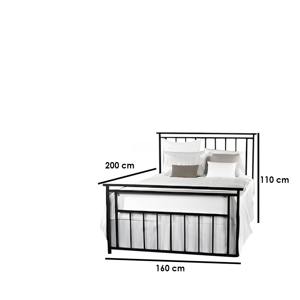 Bed 110 x 160 x 200 x 195 cm - black-DS6