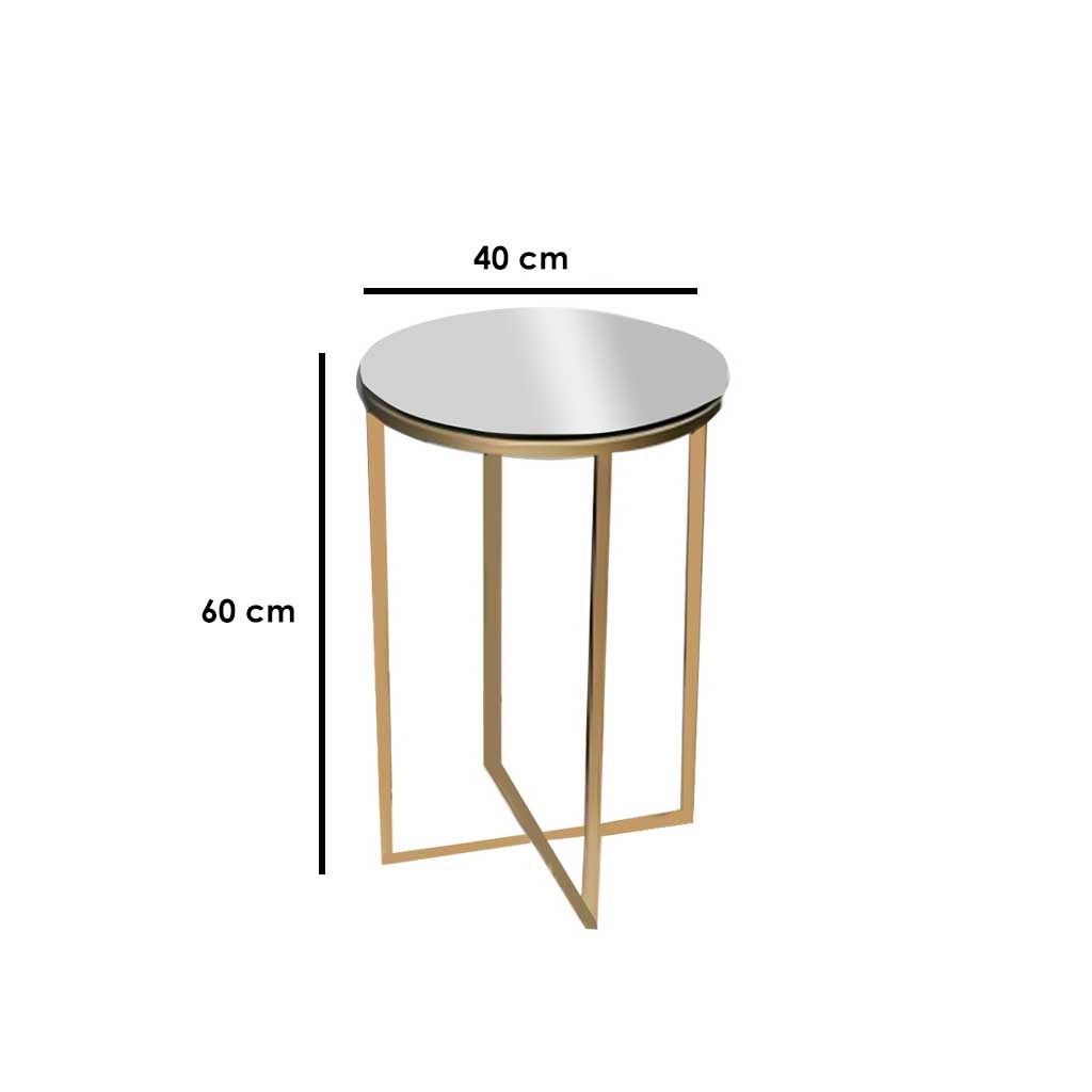 ترابيزه جانبية 60×40×40 سم  - ذهبي -DS8