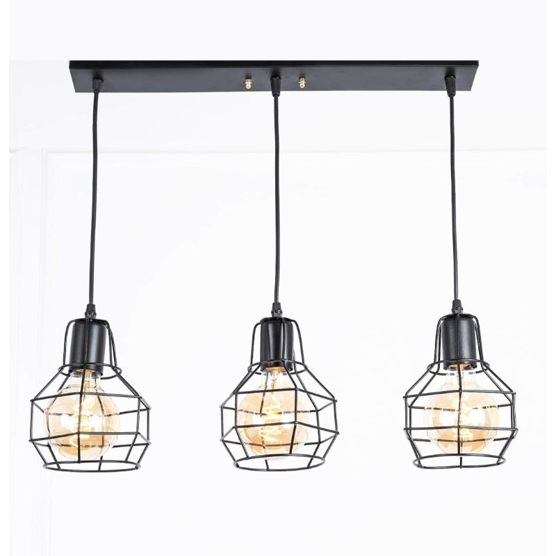 Triple chandelier, Black - KM-EG6-01