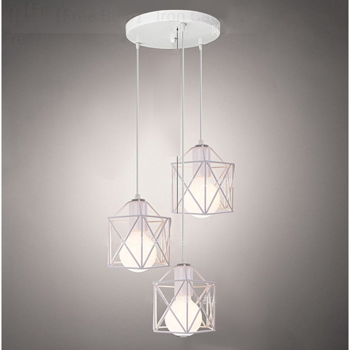 Triple Chandelier, White - KM-EG6-22