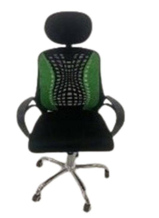 كرسي مكتب مدير سبايدر- أسود وأخضر