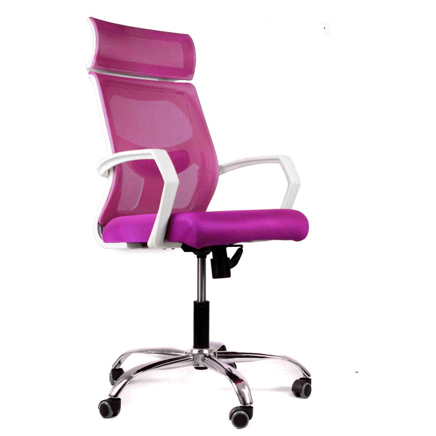 Manager Office Chair - White & pink