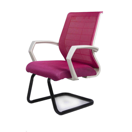 Waiting Office Chair white&pink