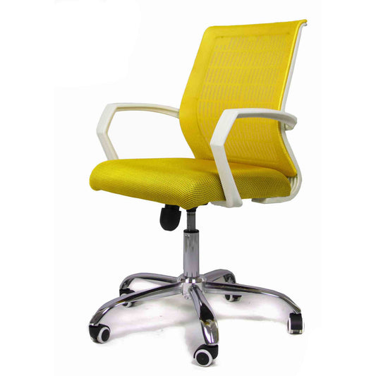 Economic Office Chair white&yellow