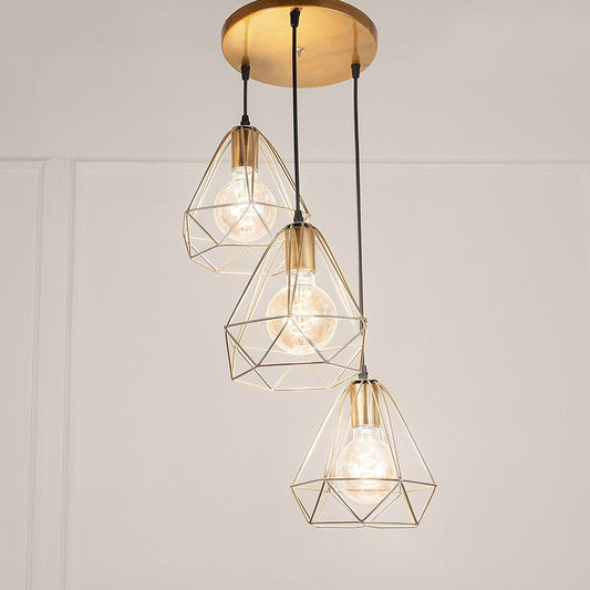 Metal Ceiling Lamp- Gold