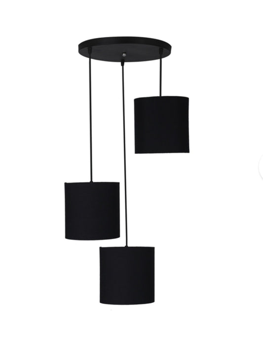 Shabouh triple chandelier-Black
