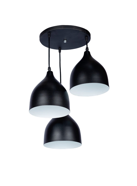 Triple Metal chandelier-Black