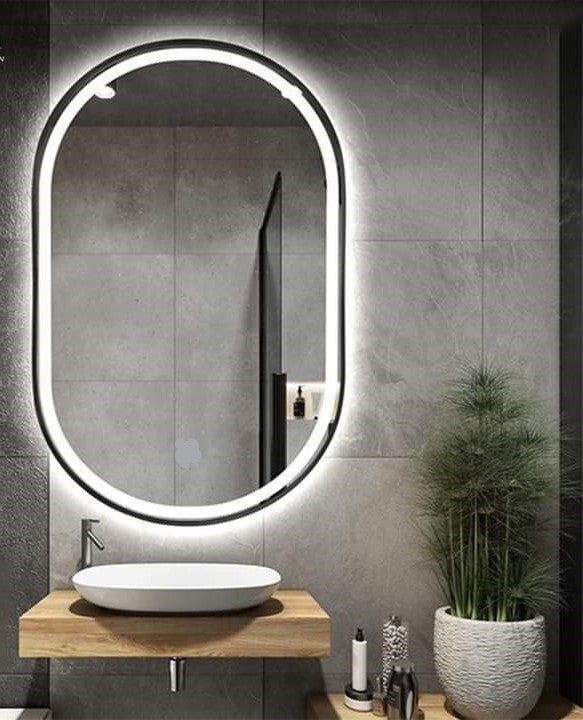 zg 2027-mirrors d. Grits in a distinctive geometric shape with white lighting