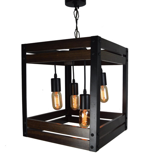 Wooden chandelier - D-Box-41