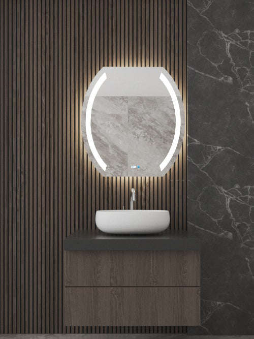 60*90 Arc Shaped Led Touch Mirror - LAMIR71