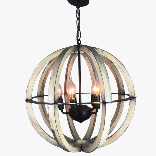 Wooden chandelier - round -51