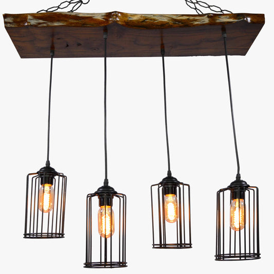 Wooden roof lamp-TRE-41-CB