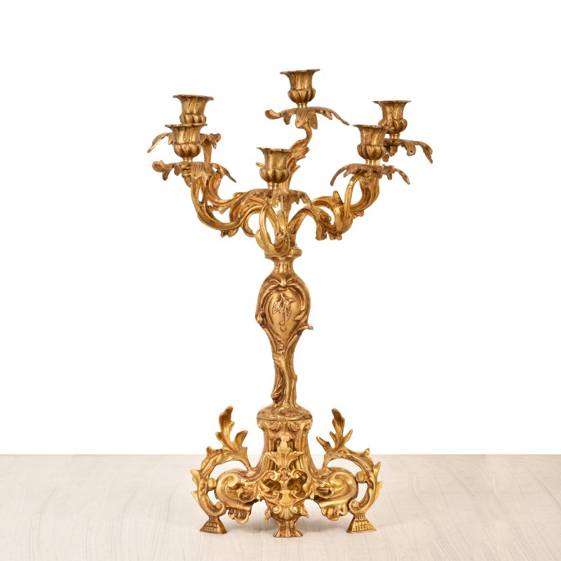 Copper candlestick - antique039