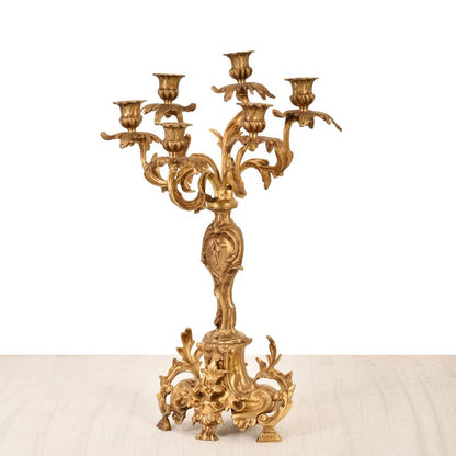 Copper candlestick - antique039