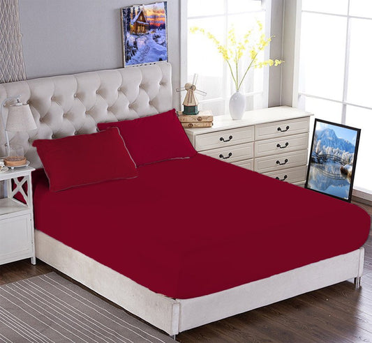 ملاية سرير مطاطي - احمر